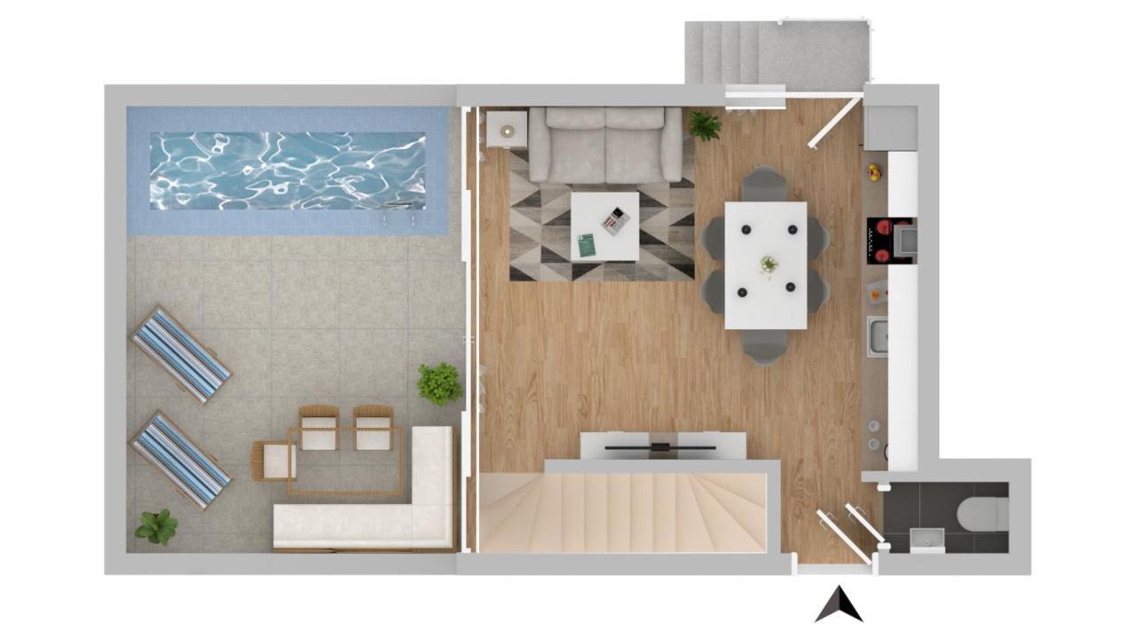 Villa Solis Lacus Modern Apartment - Private Heated Pool - Smart Tv Sky X - Free Parking Njivice Εξωτερικό φωτογραφία