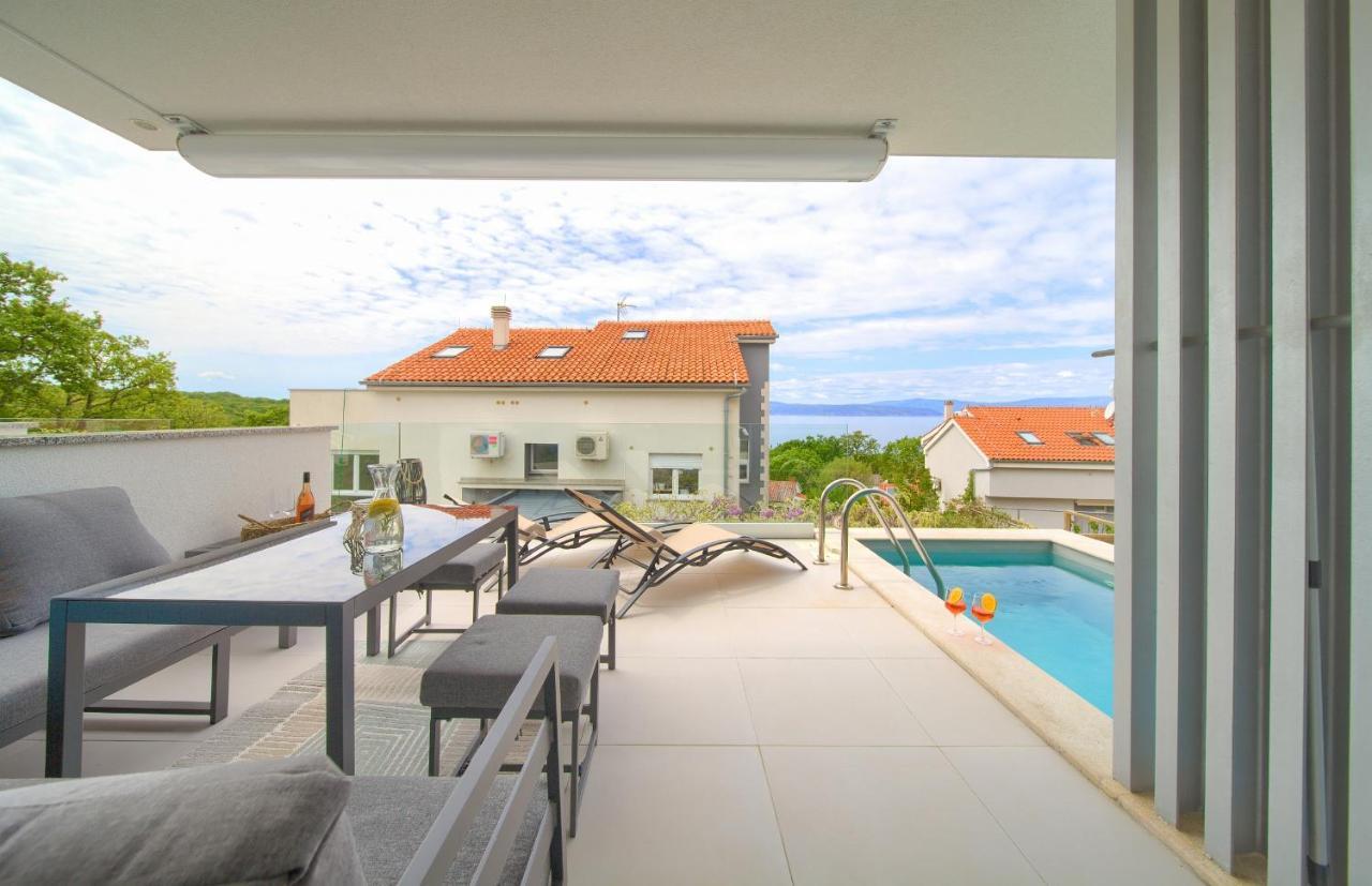 Villa Solis Lacus Modern Apartment - Private Heated Pool - Smart Tv Sky X - Free Parking Njivice Εξωτερικό φωτογραφία